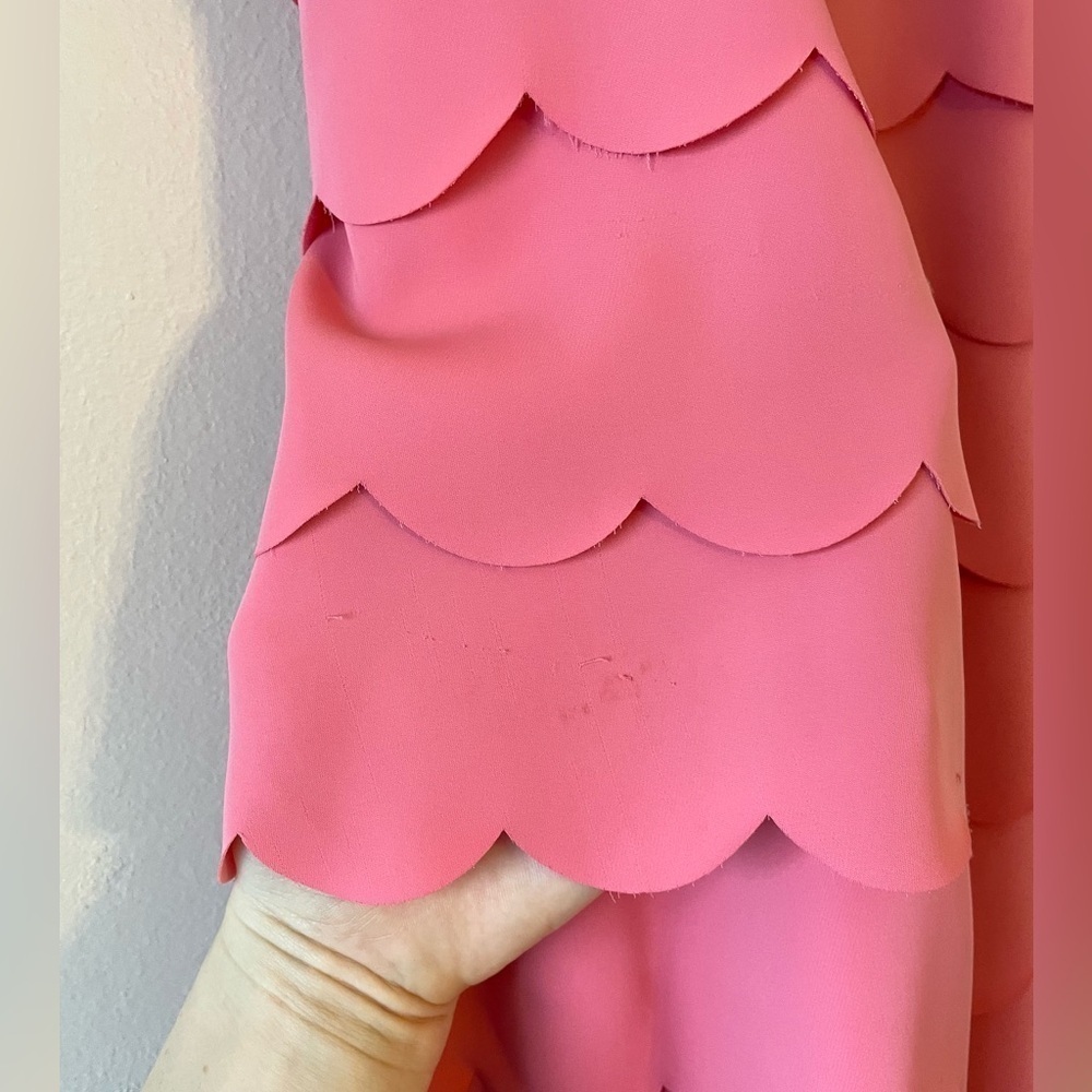 WHBM Scallop Dress-Pink-Size 10 - Picture 6 of 8